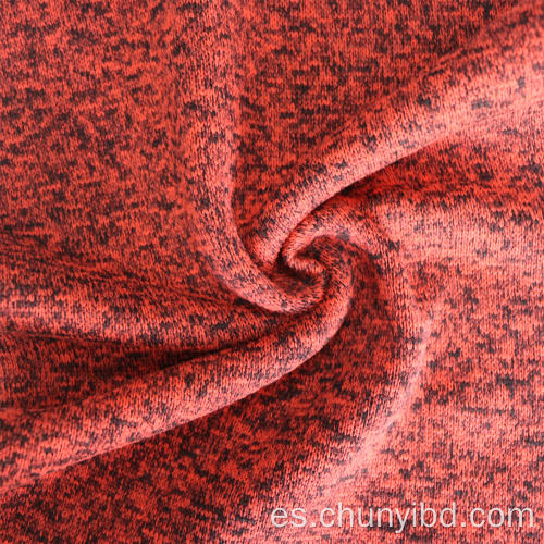 Color personalizado 100% de tela de vellón de tejido de trama de poliéster para prendas de calentamiento